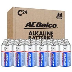 ACDelco C Super Alkaline Battery, 7-Years Shelf Life with Recloseable Packaging (24-Packs)