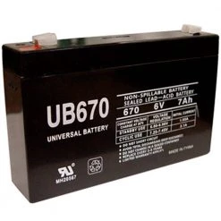 UPG 6-Volt 7 Ah F1 Sealed Lead Acid (SLA) AGM Rechargeable Battery